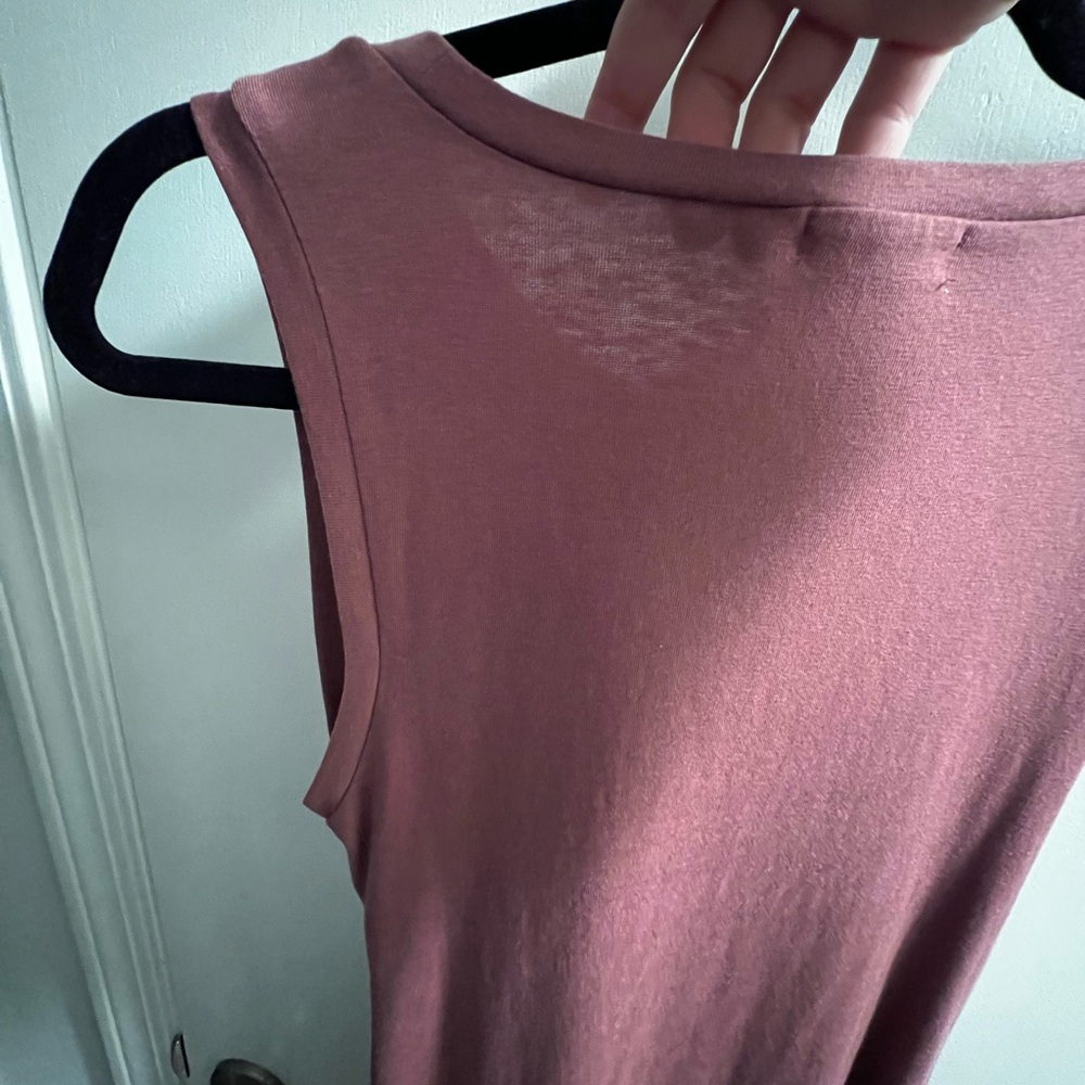 Leith Bodycon Ruched Mauve Sleeveless Dress Size S - Picture 3 of 6